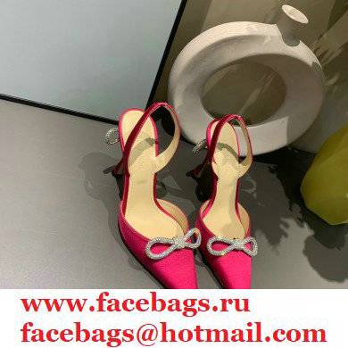 Mach  &  Mach 9cm heel Women's rouge Satin Double Bow Pumps